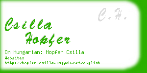 csilla hopfer business card